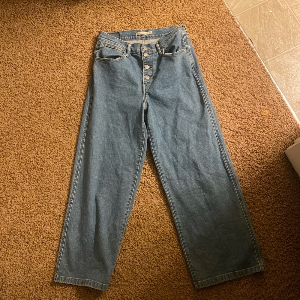 Levi’s mile high cropped wide leg Jean